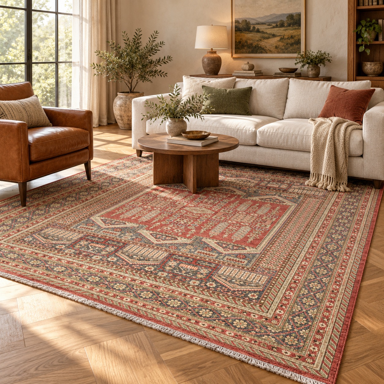 RE 3001 RED — Traditional rug